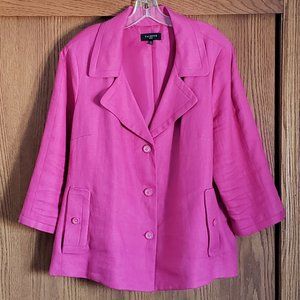 Talbots Hot Pink Linen Blazer